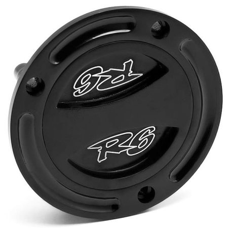 KRATOR Krator KM013-B Keyless Gas Cap Twist Off Fuel Tank Cap for Yamaha YZF R6 Logo Engraved - Black KM013-B